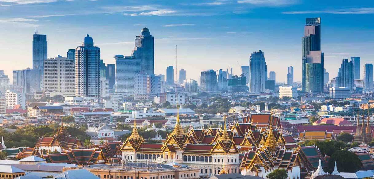 Vista panorámica de Bangkok, representando la mejor zona para alojarse en Bangkok.